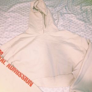 Saint Pablo tan and red sweatshirt cropped